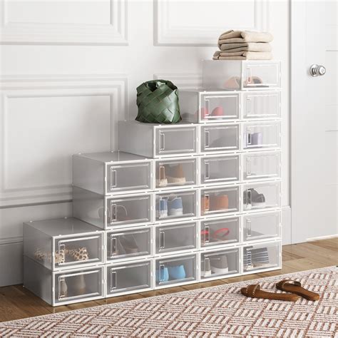 shoe storage boxes clear